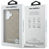Karl Lagerfeld PU Perforated Monogram MagSafe dėklas skirtas Apple iPhone 17 rusvai gelsvas