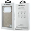Karl Lagerfeld PU Perforated Monogram MagSafe dėklas skirtas Apple iPhone 17 Pro Max rusvai gelsvas