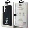Samsung Galaxy A35 5G Karl Lagerfeld dėklas Saffiano Karl&Choupette Pin (KLHCSA35SAKCNPK) juodos spalvos