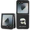 Karl Lagerfeld PU Saffiano Monogram Karl Head Samsung Galaxy Z Flip6 dėklas telefonui juodos spalvos