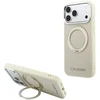 Karl Lagerfeld Ring Stand 360 Saffiano Classic Logo MagSafe dėklas iPhone 18 Pro Max / 17 Pro Max - rusvai gelsvas