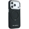 Dėklas Karl Lagerfeld case for IPHONE 18 Pro Max/17 Pro Max compatible with MagSafe (Ring Stand 360 Saffiano Classic Logo) juodas