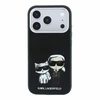 Dėklas Karl Lagerfeld PU Semi Wrap Smooth Sketch Bodies Magsafe Case for iPhone 18 Pro Max Juodas