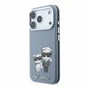 Dėklas Karl Lagerfeld PU Semi Wrap Smooth Sketch Bodies Magsafe Case for iPhone 18 Pro Mėlyna