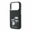 Dėklas Karl Lagerfeld PU Semi Wrap Smooth Sketch Bodies Magsafe Case for iPhone 18 Pro Max Juodas