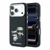 Dėklas Karl Lagerfeld PU Semi Wrap Smooth Sketch Bodies Magsafe Case for iPhone 18 Pro Max Juodas