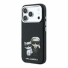 Dėklas Karl Lagerfeld PU Semi Wrap Smooth Sketch Bodies Magsafe Case for iPhone 18 Pro Max Juodas