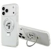 Karl Lagerfeld Ringstand Karl and Choupette MagSafe dėklas skirtas Apple iPhone 17 Pro Max baltos spalvos