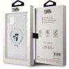 Apple iPhone 11 / XR Karl Lagerfeld dėklas Ring Stand Karl&amp;Choupettte MagSafe (Klhmn61hmrskch) baltos spalvos