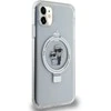 Apple iPhone 11 / XR Karl Lagerfeld dėklas Ring Stand Karl&Choupettte MagSafe (Klhmn61hmrskch) baltos spalvos