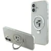 Karl Lagerfeld Ringstand Karl and Choupette MagSafe Apple iPhone 16 dėklas telefonui baltos spalvos