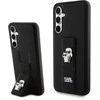 Samsung Galaxy S23 FE Karl Lagerfeld Dėklas Gripstand Saffiano Karl&Choupette Pins (KLHCS23FEGSAKCPK) juodos spalvos