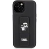 Dėklas Karl Lagerfeld KLHCP15SGSAKCPK IPHONE 15/14/13 6.1 "Juodas / Juodas HARDCASE GRIPSTAND SAFFIANO KARL & CHUPETTE PINS