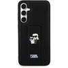 Samsung Galaxy S23 FE Karl Lagerfeld Dėklas Gripstand Saffiano Karl&Choupette Pins (KLHCS23FEGSAKCPK) juodos spalvos