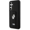 Samsung Galaxy S23 FE Karl Lagerfeld Dėklas Gripstand Saffiano Karl&Choupette Pins (KLHCS23FEGSAKCPK) juodos spalvos