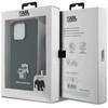 Apple iPhone 15 Pro Max Karl Lagerfeld dėklas Crossbody Saffiano Metal Pin Karl &amp; Choupette (KLHCP15XSAKCPSK) juodos spalvos
