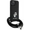 Karl Lagerfeld KLHCP15SSAKCPSK Apple iPhone 15/ 14 / 13 6.1″ kietas dėklas juodos spalvos Crossbody Saffiano Meta