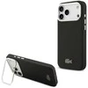Lacoste Iconic Petit Pique Camera Stand MagSafe dėklas skirtas Apple iPhone 17 Pro Max juodos spalvos