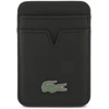 Lacoste Iconic Petit Pique MagSafe dėklas + piniginė, skirta iPhone 18 Pro Max, juoda