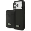 Lacoste Iconic Petit Pique MagSafe dėklas + piniginė, skirta iPhone 18 Pro, juoda
