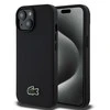 Lacoste Iconic Petit Pique Woven Logo MagSafe dėklas skirtas Apple iPhone 15 Juodas