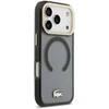 Lacoste PC/TPU Frosted Finish Gold Logo MagSafe dėklas skirtas Apple iPhone 17 Pro juodos spalvos