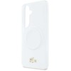 Lacoste PC/TPU Frosted Finish Gold Logo Magnetic dėklas skirtas Samsung Galaxy S26 Baltas