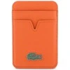 Dėklas Lacoste PU Iconic Petit Pique MagSafe Wallet oranžinės spalvos