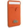 Dėklas Lacoste PU Iconic Petit Pique MagSafe Wallet oranžinės spalvos