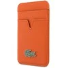 Dėklas Lacoste PU Iconic Petit Pique MagSafe Wallet oranžinės spalvos