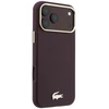 Lacoste PU odos Champs Elysees auksinio logotipo MagSafe dėklas, skirtas iPhone 18 Pro, bordo spalvos