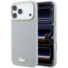 Lacoste PU odos Champs Elysees auksinio logotipo MagSafe dėklas, skirtas iPhone 18 Pro Max, šviesiai pilkas