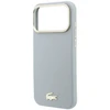 Lacoste PU odos Champs Elysees auksinio logotipo MagSafe dėklas, skirtas iPhone 18 Pro Max, šviesiai pilkas