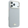 Lacoste PU odos Champs Elysees auksinio logotipo MagSafe dėklas, skirtas iPhone 18 Pro Max, šviesiai pilkas