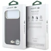 Lacoste PU odos Champs Elysees auksinio logotipo MagSafe dėklas, skirtas iPhone 18 Pro, bordo spalvos