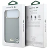 Lacoste PU odos Champs Elysees auksinio logotipo MagSafe dėklas, skirtas iPhone 18 Pro Max, šviesiai pilkas