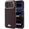 Lacoste PU odos Champs Elysees auksinio logotipo MagSafe dėklas, skirtas iPhone 18 Pro Max, bordo spalvos