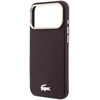 Lacoste PU odos Champs Elysees auksinio logotipo MagSafe dėklas, skirtas iPhone 18 Pro, bordo spalvos