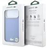 Lacoste PU odos Champs Elysees auksinio logotipo MagSafe dėklas, skirtas iPhone 18 Pro Max, mėlynas