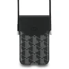 Dėklas Lacoste PVC Blend Monogram Metal Logo Phone Pouch XL juodos spalvos
