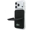 Dėklas Lacoste PVC Iconic Petit Pique MagSafe piniginė su stovu, juoda