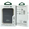 Dėklas Lacoste PVC Iconic Petit Pique MagSafe piniginė su stovu, juoda