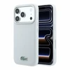 Lacoste PVC Iconic Petit Pique Metal Logo MagSafe dėklas skirtas iPhone 18 Pro Light Pilkas