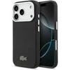 Lacoste Iconic Petit Pique Metal Logo MagSafe dėklas skirtas Apple iPhone 17 Pro juodos spalvos