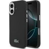 Lacoste PVC Iconic Petit Pique Metal Logo MagSafe dėklas skirtas Apple iPhone 16 juodos spalvos