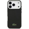 Lacoste Iconic Petit Pique Metal Logo MagSafe dėklas skirtas Apple iPhone 17 Pro juodos spalvos
