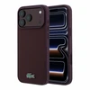 Lacoste PVC Iconic Petit Pique Metal Logo MagSafe dėklas skirtas iPhone 18 Pro Burgundy