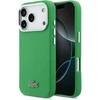 Lacoste Iconic Petit Pique Metal Logo MagSafe dėklas skirtas Apple iPhone 17 Pro žalios spalvos