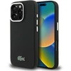 Lacoste PVC Iconic Petit Pique Metal Logo MagSafe dėklas skirtas Apple iPhone 16 Pro Max juodos spalvos