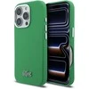 Lacoste PVC Iconic Petit Pique Metal Logo MagSafe dėklas skirtas Apple iPhone 16 Pro Max Estragon Žalias